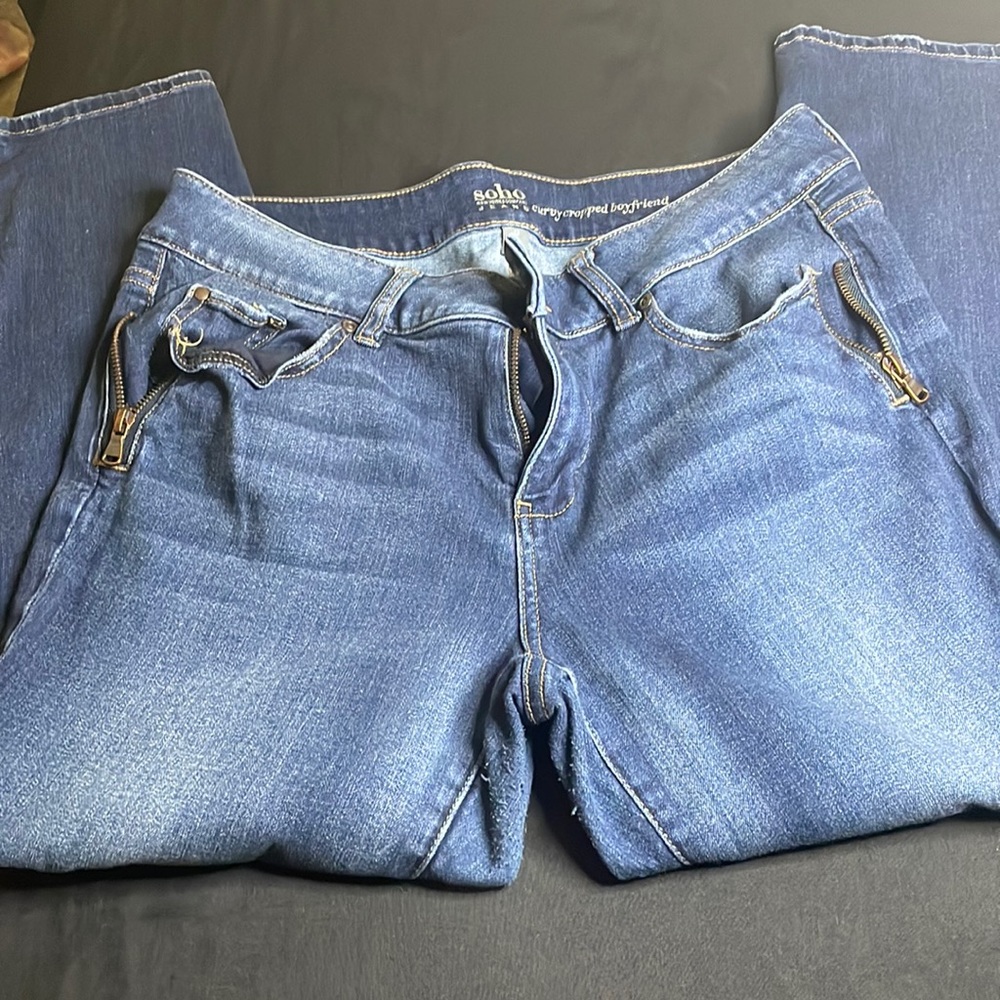Size 12 Curvy Cropped Boyfriend Jeans
